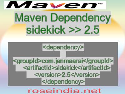 Maven dependency of sidekick version 2.5