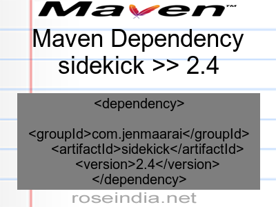Maven dependency of sidekick version 2.4