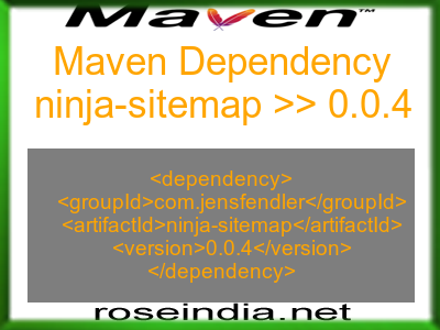 Maven dependency of ninja-sitemap version 0.0.4