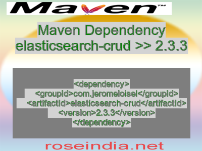 Maven dependency of elasticsearch-crud version 2.3.3