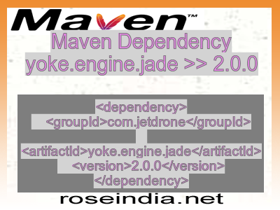 Maven dependency of yoke.engine.jade version 2.0.0