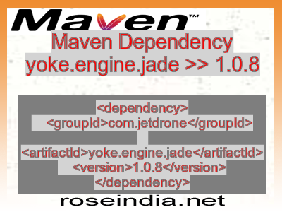 Maven dependency of yoke.engine.jade version 1.0.8