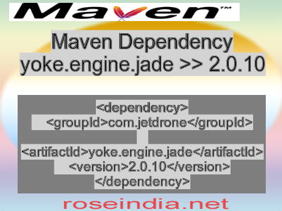 Maven dependency of yoke.engine.jade version 2.0.10