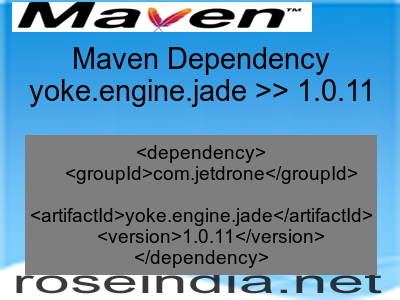 Maven dependency of yoke.engine.jade version 1.0.11