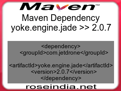 Maven dependency of yoke.engine.jade version 2.0.7