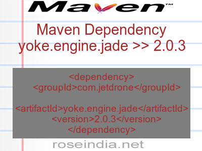 Maven dependency of yoke.engine.jade version 2.0.3