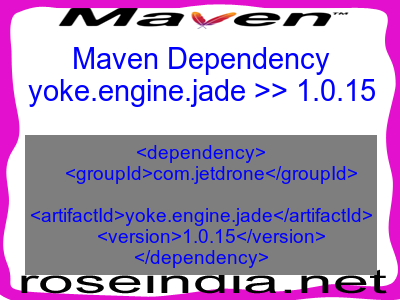 Maven dependency of yoke.engine.jade version 1.0.15
