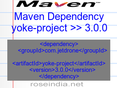 Maven dependency of yoke-project version 3.0.0