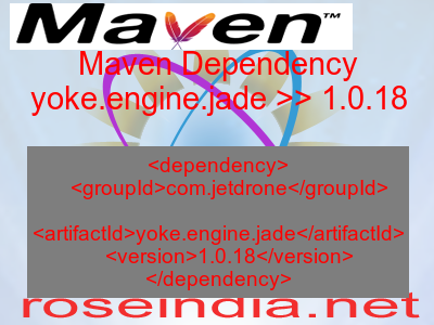 Maven dependency of yoke.engine.jade version 1.0.18