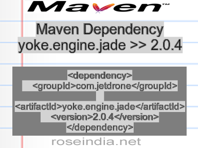 Maven dependency of yoke.engine.jade version 2.0.4