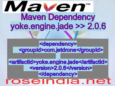 Maven dependency of yoke.engine.jade version 2.0.6