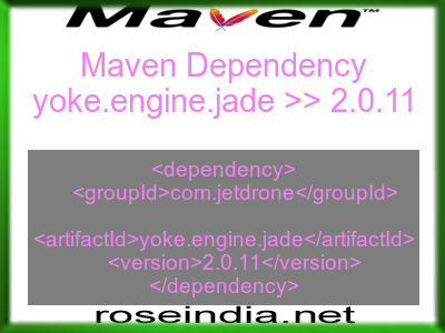 Maven dependency of yoke.engine.jade version 2.0.11