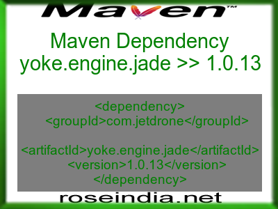 Maven dependency of yoke.engine.jade version 1.0.13