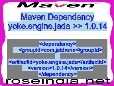 Maven dependency of yoke.engine.jade version 1.0.14