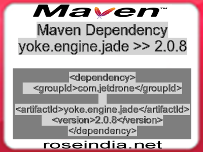 Maven dependency of yoke.engine.jade version 2.0.8