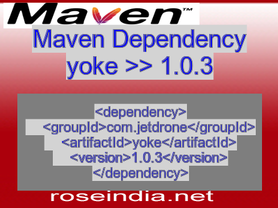 Maven dependency of yoke version 1.0.3