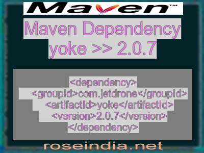 Maven dependency of yoke version 2.0.7