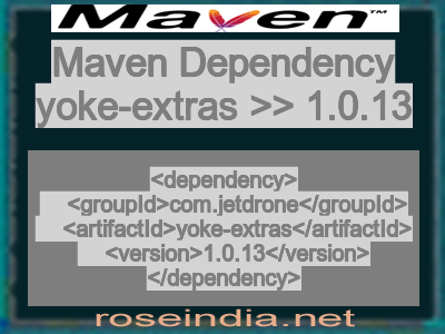 Maven dependency of yoke-extras version 1.0.13