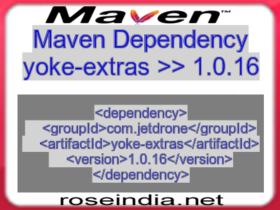 Maven dependency of yoke-extras version 1.0.16