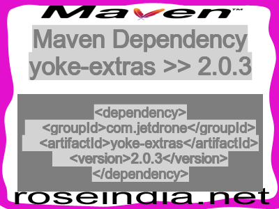 Maven dependency of yoke-extras version 2.0.3