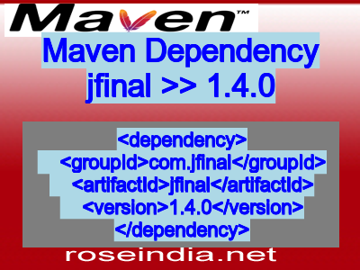Maven dependency of jfinal version 1.4.0