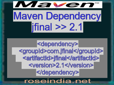 Maven dependency of jfinal version 2.1