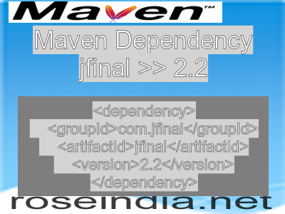 Maven dependency of jfinal version 2.2