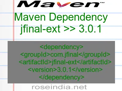 Maven dependency of jfinal-ext version 3.0.1