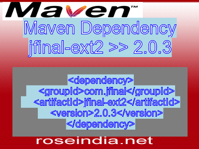 Maven dependency of jfinal-ext2 version 2.0.3