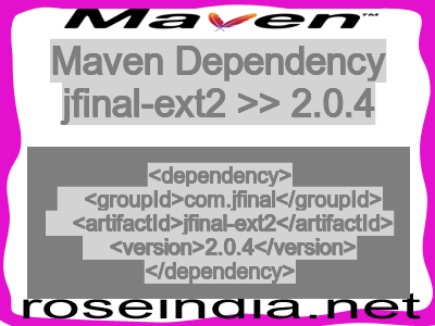 Maven dependency of jfinal-ext2 version 2.0.4