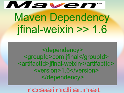 Maven dependency of jfinal-weixin version 1.6