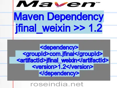 Maven dependency of jfinal_weixin version 1.2