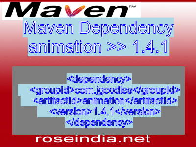Maven dependency of animation version 1.4.1