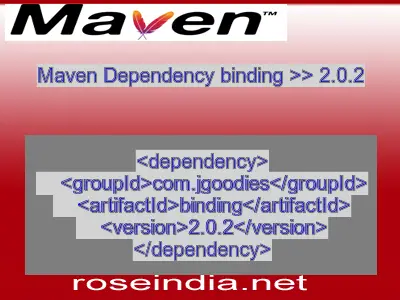 Maven dependency of binding version 2.0.2