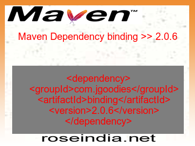 Maven dependency of binding version 2.0.6