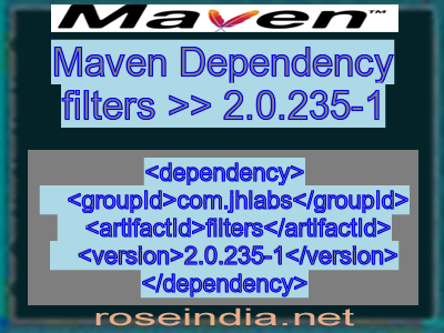 Maven dependency of filters version 2.0.235-1
