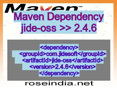 Maven dependency of jide-oss version 2.4.6