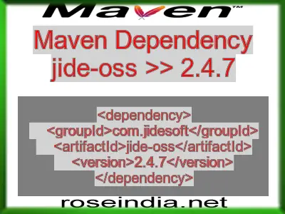 Maven dependency of jide-oss version 2.4.7