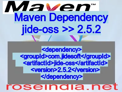 Maven dependency of jide-oss version 2.5.2