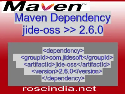 Maven dependency of jide-oss version 2.6.0