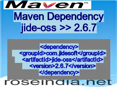 Maven dependency of jide-oss version 2.6.7