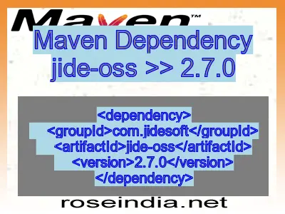 Maven dependency of jide-oss version 2.7.0