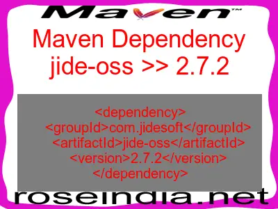 Maven dependency of jide-oss version 2.7.2