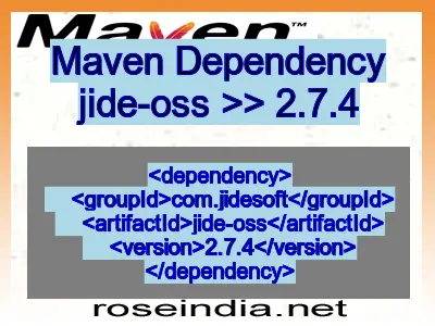Maven dependency of jide-oss version 2.7.4