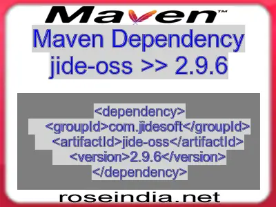 Maven dependency of jide-oss version 2.9.6