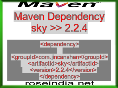 Maven dependency of sky version 2.2.4