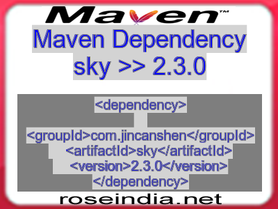 Maven dependency of sky version 2.3.0