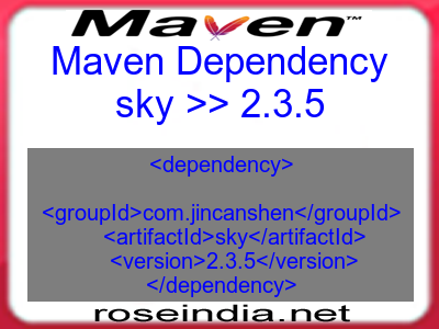 Maven dependency of sky version 2.3.5