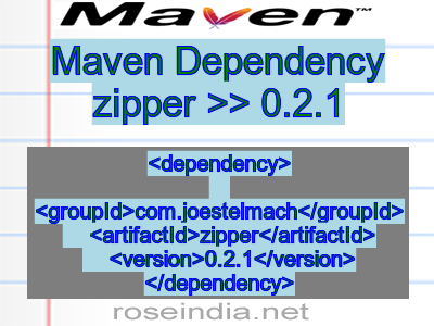 Maven dependency of zipper version 0.2.1