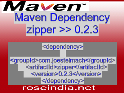 Maven dependency of zipper version 0.2.3